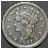 1851 Large Cent Nice Coin