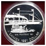 1991 Canada Proof Silver Dollar MIB Commem