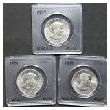 1979 Susan B Anthony Wide Rim Dollars Trio