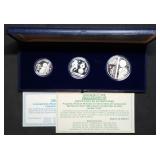 1986 Mexico World Cup 3 Coin Silver Proof Set MIB