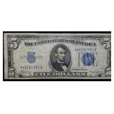 1934 A $5 Silver Certificate Nice Note