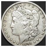 1891 Morgan Silver Dollar
