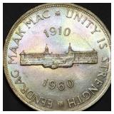 1960 South Africa 5 Shillings .500 Silver 28.28g