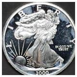 1 Troy Oz .999 Silver Round Millennium Eagle