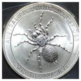 2015 Australia 1oz .999 Silver Funnel Web Spider