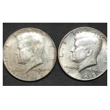 Pair of 40% Silver Kennedy Half Dollars