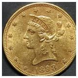 1898 $10 Liberty Gold Eagle BU Sharp Coin