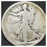 1917 Walking Liberty Silver Half Dollar