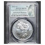 2021-S Morgan Silver Dollar PCGS MS70 Adv Release