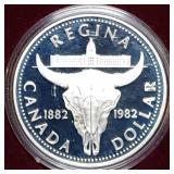 1982 Canada Proof Silver Dollar MIB Commem