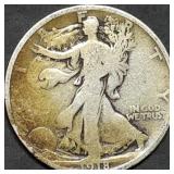 1918 Walking Liberty Silver Half Dollar