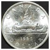 1965 Canada 80% Silver Voyager Dollar BU