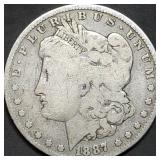 1887-O Morgan Silver Dollar