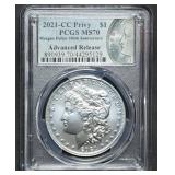 2021-CC Morgan Silver Dollar PCGS MS70 Adv Release