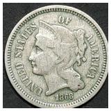 1868 Three Cent Nickel