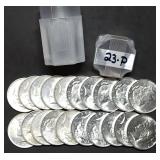 Full Gem BU Roll 1923 Peace Silver Dollars MS63/64