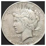 Key Date 1934-S Peace Silver Dollar Nice