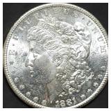 1881-S Morgan Silver Dollar Gem BU