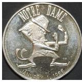 1 Troy Oz .999 Silver Round 1988 Notre Dame