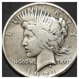 1921 High Relief Peace Silver Dollar