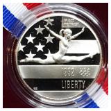 1992 Olympic Gymnastics Proof Half Dollar MIB