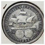 1893 Columbian Expo Silver Half Dollar