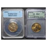 2000-D & 2003-D Sacagawea Slab Dollars