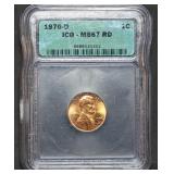 1970 D Lincoln Cent ICG MS67 RD