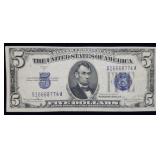 1934 D $5 Silver Certificate Crisp Uncirculated