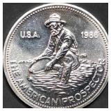 1 Troy Oz .999 Silver Round 1986 Engelhard