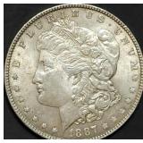 1887 Morgan Silver Dollar BU