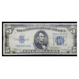 1934 A $5 Silver Certificate Nice Note