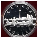 1984 Canada Proof Silver Dollar MIB Commem