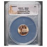 2009 D Lincoln Bicentennial Cent ANACS MS67 RD