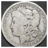 1892-O Morgan Silver Dollar