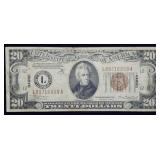 1934 A $20 HAWAII Emergency WW2 Banknote