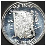 1 Troy Oz .999 Silver Round Johnson Matthey Rights