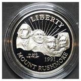 1991 S Mount Rushmore Proof Half Dollar