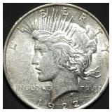 1922 Peace Silver Dollar BU