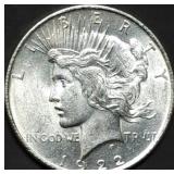 1922 Peace Silver Dollar Gem BU