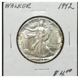 1942 Walking Liberty Silver Half Dollar BU