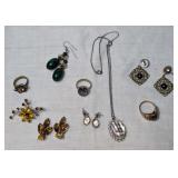 Abalone Necklace and Earrings; Jewelry