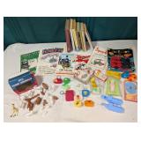 Vintage Small Toys, Books