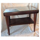 Pine Table with Glass on Top