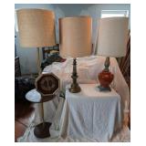 Floor Lamp, Tables Lamps, Clock