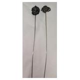 2 Sterling Hat Pins