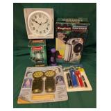 Lanterns, Flashlights, Clock