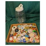 Collection of Pins & Plastic Container