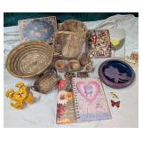 Baskets, Journals, Address Book, Pottery