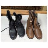 2 Pair Leather Boots sz 13 & 12